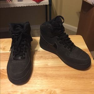 Black High Top Nike Air Forces
